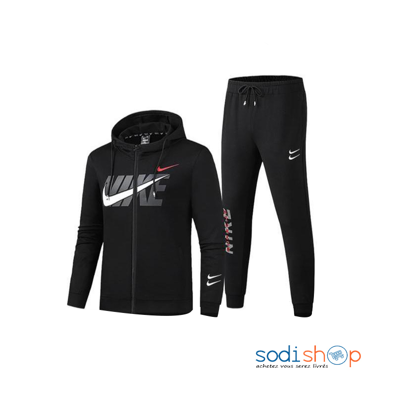 Sweat à Capuche Survêtement Nike + Pantalon Couleur Noir WA0021