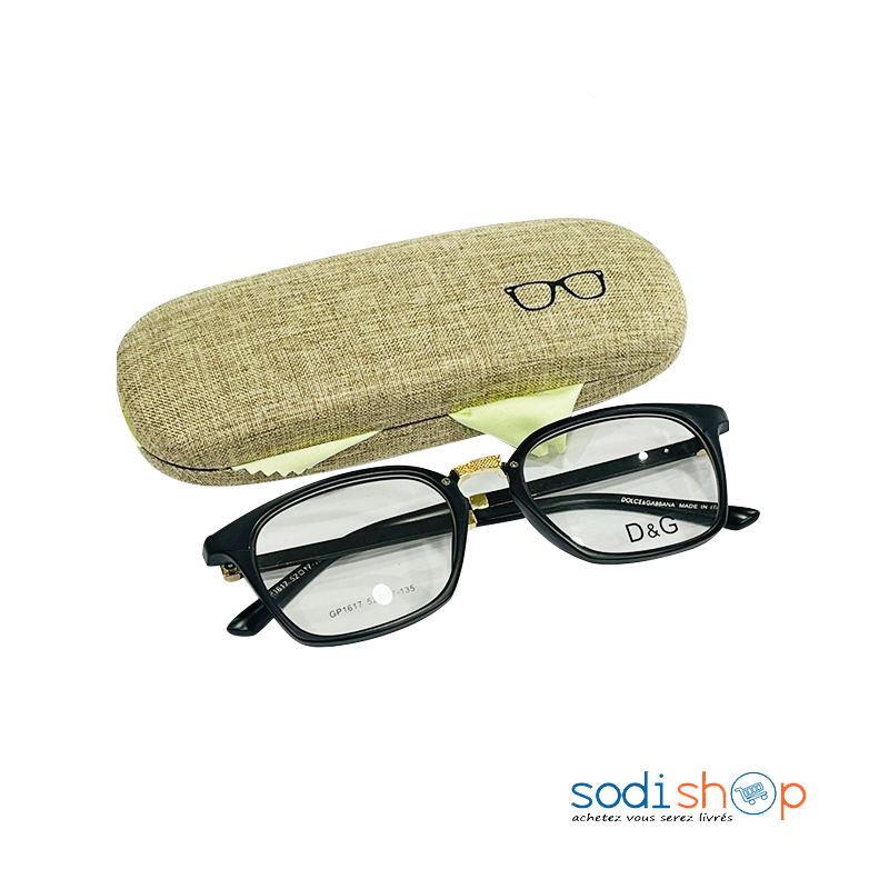 Lunettes Dolce & Gabbana D&G - Haute Qualité Noir et Doré Pour Femme DI0026
