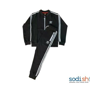Ensemble Adidas Veste + Pantalon Jogging Sport - Survêtement Couleur Noir BK0096