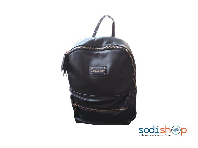 Sac à Dos AimaBaby en Simili Cuir - Couleur Noir Pour Fille DM00157