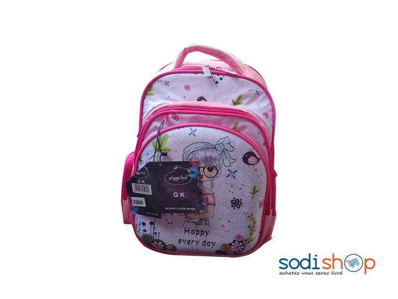 Sac à Dos Ultra Chic Pour Écolier - Couleur Rose et Blanc DM00157