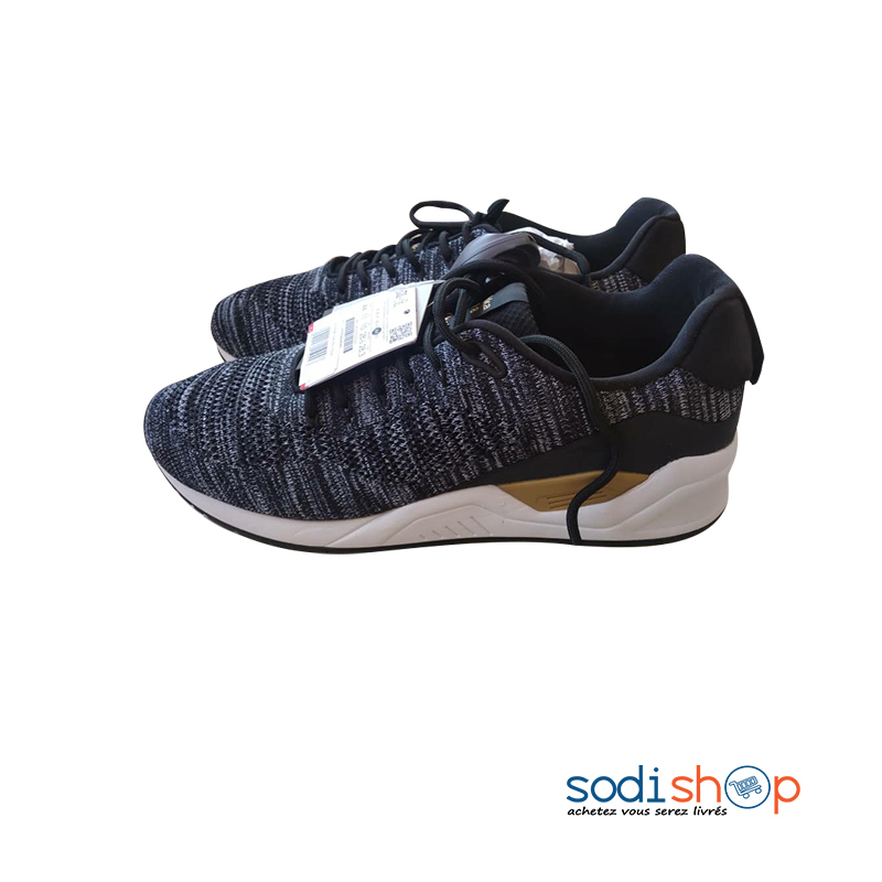 Baskets à Lacets - Imprimé Noir et Blanc Chaussures Tendances UN0079