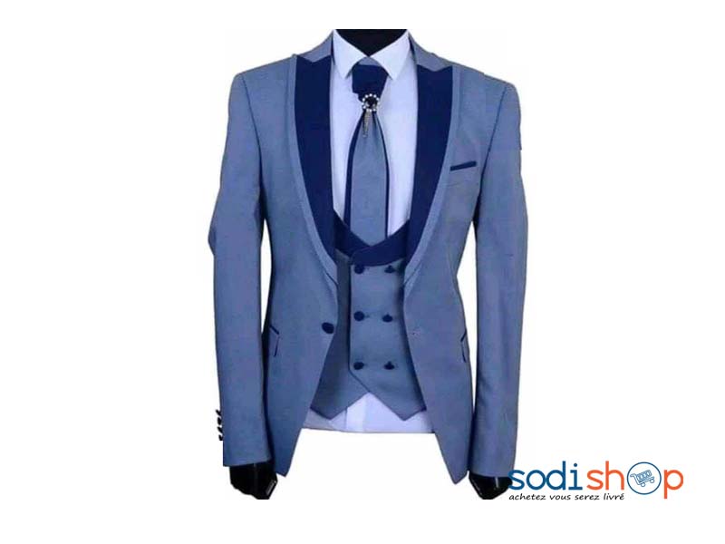 Veste Pour Homme Coupe Classique - Blazer Couleur Bleu BK0096