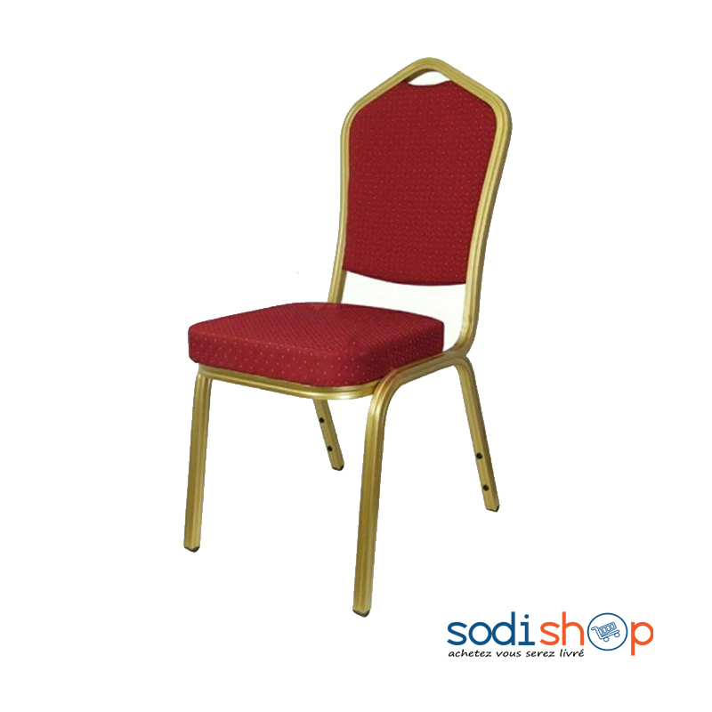 Chaise de Réception Conception Moderne Rouge et Doré LB0060