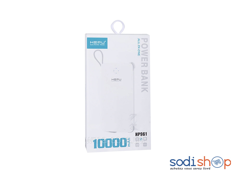 Power Bank Hepu HP961 - Chargeur Universel 10000 mAh Pour Smartphone IB00131