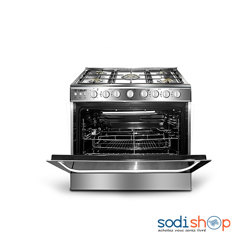 Cuisinière Smart Technology - Gazinière 5 Feux en Inox Four Electrique STC-9060C ST00158