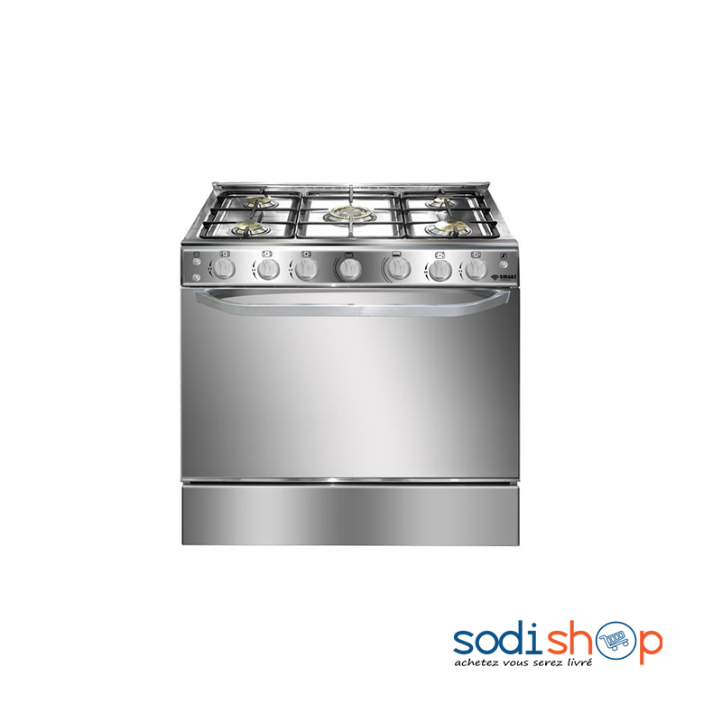 Gazinière avec Four en Inox Smart Technology - Cuisinière STC-8060C 5 Feux 80 x 60 Cm ST00158