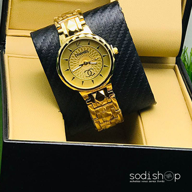 Montre Chanel Accessoire de Luxe Pour Femme Couleur Doré DIA00169