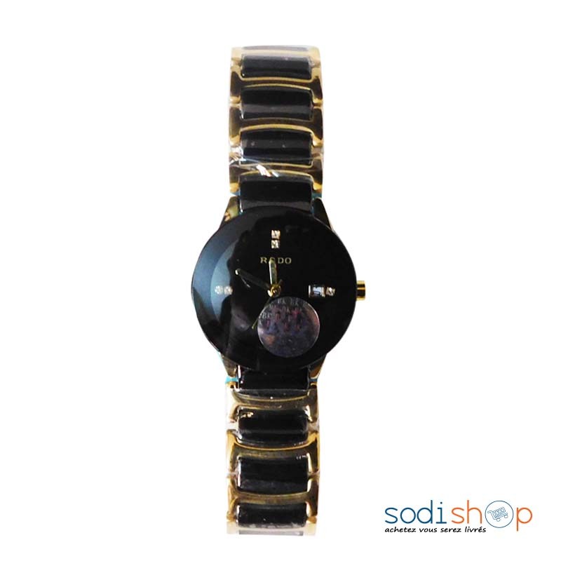 Montre Rado Pour Femme - Petit Cadran Indicateur de Date Couleur Noir et Doré DIA00169 – Image 2