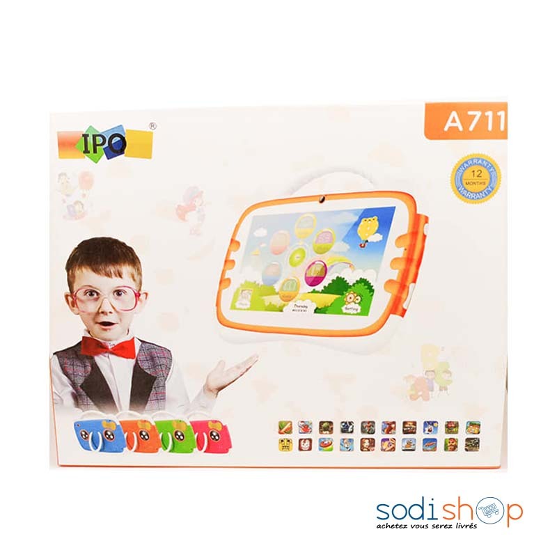 Tablette Educative IPO A711 avec Jeux et Accessoires Pour Enfant - 16Go 2Go Ram MAH00170