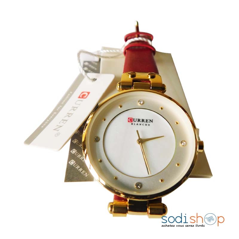 Montre Curren Blanche 9056 Pour Femme - Cadran Analogique Style Luxueux Couleur Gris et Doré DIA00169 – Image 5