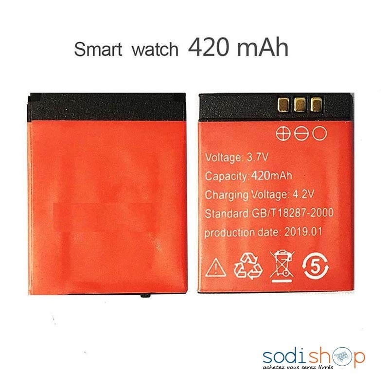 Batterie Smartwatch-DZ09 - Batterie pour Montre Intelligente - MAH00170
