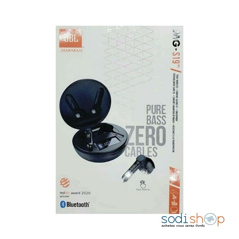 JBL MG-S19 Bluetooth Écouteurs Casque Sans Fil 5.0 Tws Casque Double Écouteurs Basse Son Pour Android & Iphones - MAH00170 – Image 3