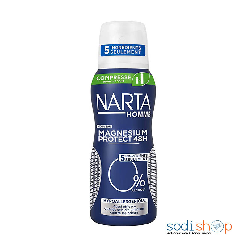 Narta Magnesium Protect Anti-Stress Homme 100ml Déodorant - Efficacité Anti-Odeurs 48h - BLD00171