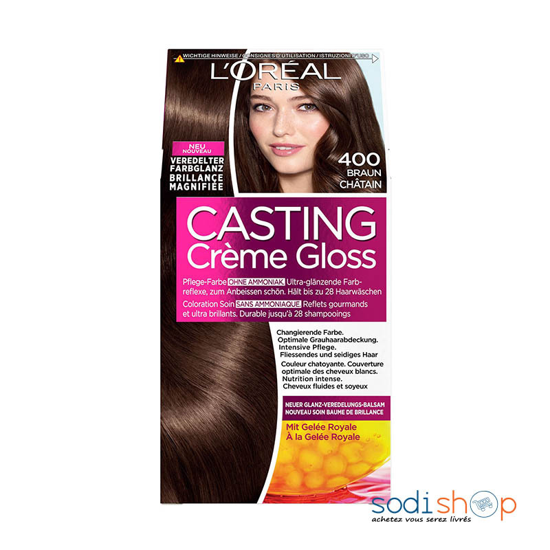 L'ORÉAL PARIS CASTING 400 CRÈME GLOSS - La Coloration Casting Crème Gloss – Châtain - BLD00171