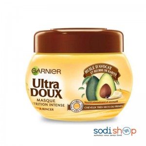 Masque Nutrition Intense Cheveux Garnier Ultra Doux - Aux Extraits d’Avocat et Beurre de Karité 300ml BLD00171
