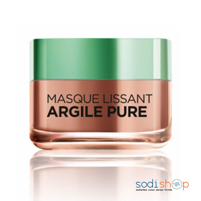 L'Oréal Paris - Masque Lissant Argile Pure 3 Argiles Pures + Algue rouge 50 ml- BLD00171
