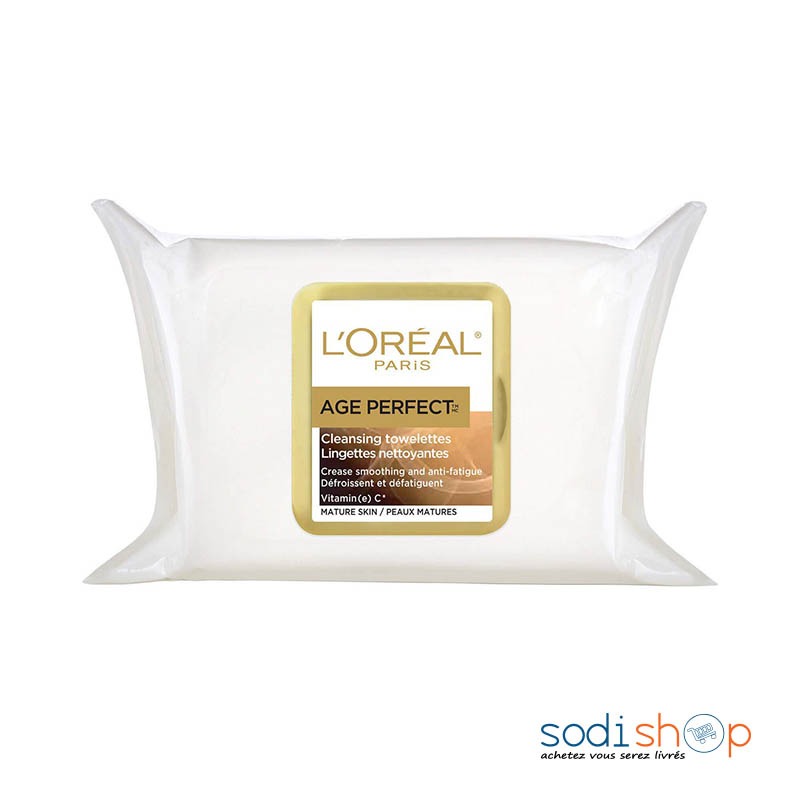 L'Oréal Paris - Age Perfect - Lingettes Démaquillantes - Peaux Matures - Pack de 25 - BLD00171