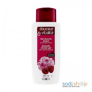 Gel Douche Nutritive à la Framboise et Pivoine -  Douceur & Vitalité pH Neutre 400ml BLD00171