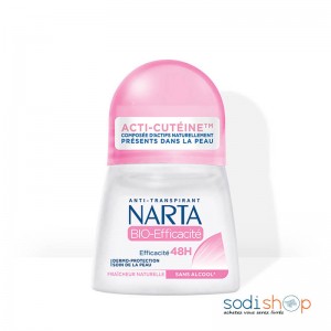Narta St Déodorant Roll-on Bio Efficacité Femme 50ml - Parfum Anti-transpirant 48H LBD00171
