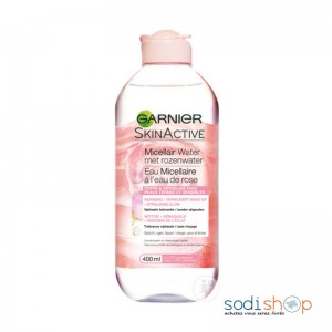 Garnier Skin Active - Solution Micellaire à l'Eau de Rose Tout-En-1 - Peaux Ternes et Sensibles - 400 ml- BLD00171