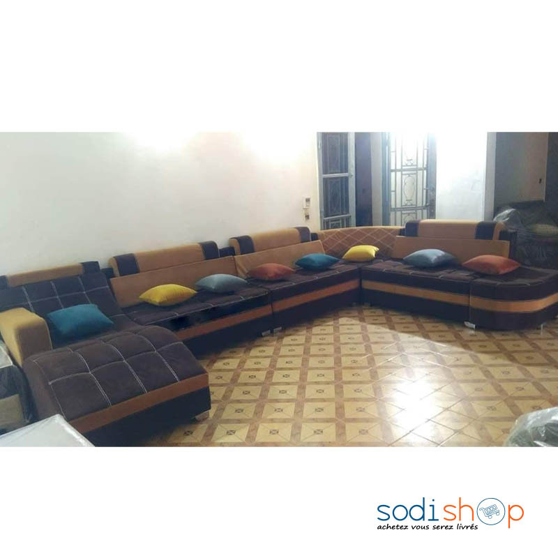 Fauteuils Marocains - Grand Salon 4,2 Mètres avec Pouf et Chaise Longue TRQ00175