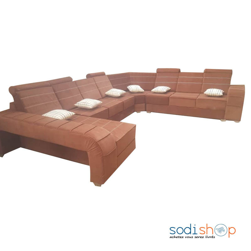 Fauteuils Marocains 7 Places + Chaise Longue Meuble Ultra Elegants TRQ00175