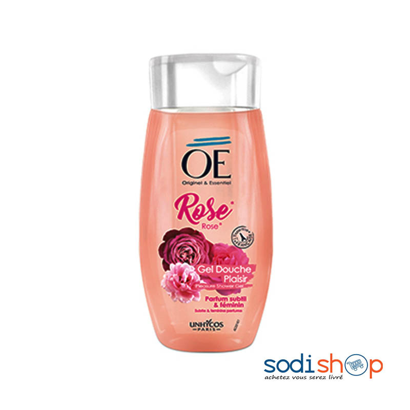 OE Gel Douche Plaisir Rose - Parfum Subtil et Féminin Originel & Essentiel - 250 ML Pour Femme BLD00171