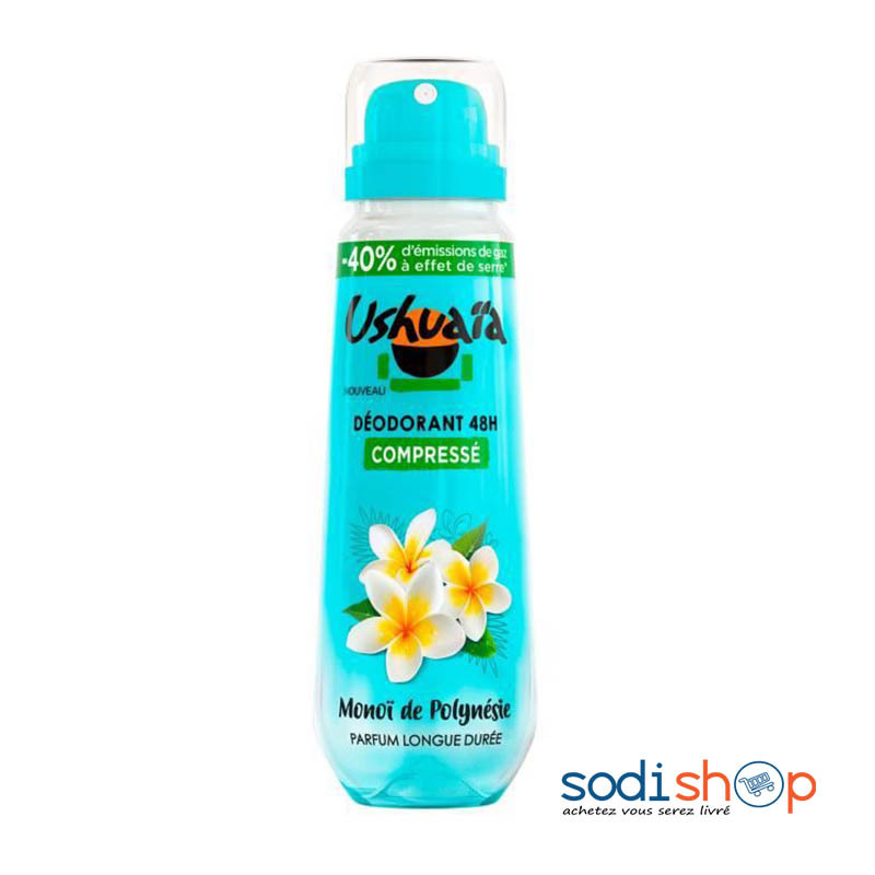 Ushuaïa Déodorant Compressé 48H Monoï de Polynésie 100 ml - BLD00171