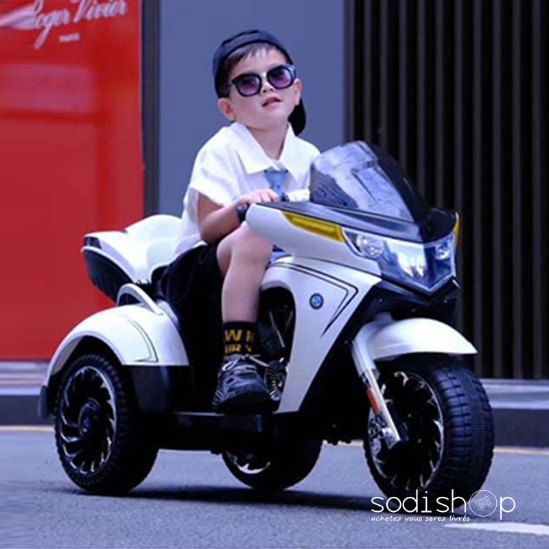 Routière à 3 Roues Pour Enfant - Moto Electrique Garçon et Fille 2 à 8 ans MDD00182