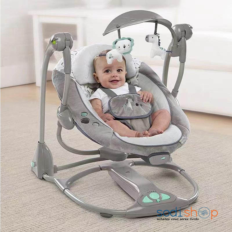 Chaise à bascule multifonction pour bébé, à musique, à bascule électrique, pliante, confortable pour nouveau-né - MDD00182