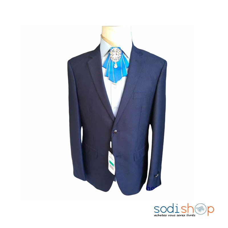 Costume - Veste Ensemble avec Chemise Et Nœud - Veste avec Pantalon - Tendance Pour Homme Couleur Bleu - CMU00192