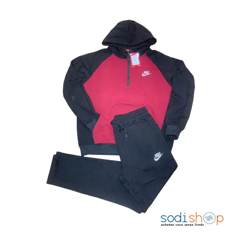 Survêtement Complet Nike - Couleur Noir-Rouge Vêtement Confortable - OUJ00194