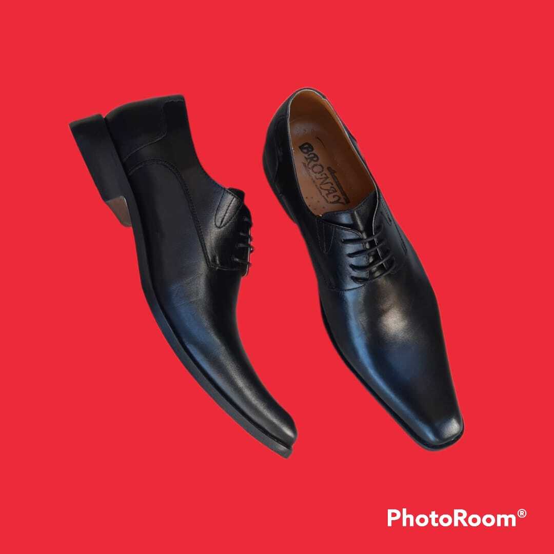 Soulier Bronay En Cuir Ultra Classe - Chaussures Noir Pour Homme - MBC00200 – Image 3