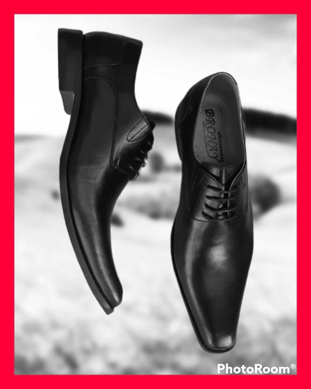 Soulier Bronay En Cuir Ultra Classe - Chaussures Noir Pour Homme - MBC00200 – Image 2