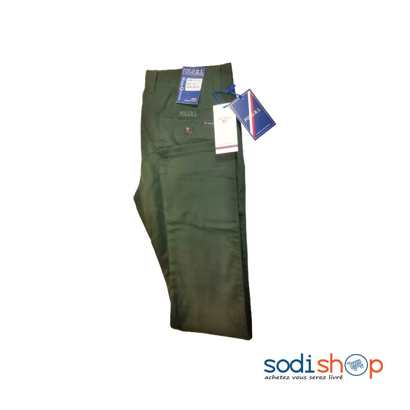 Pantalon Tissu Confortable - Couleur Vert foncé Pour Homme - AM00168
