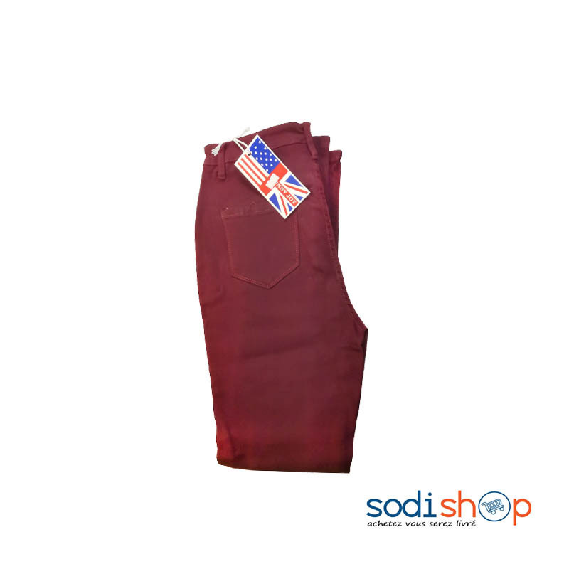Pantalon Tissu Pour Homme - Couleur Rouge Bordeau - AM00168