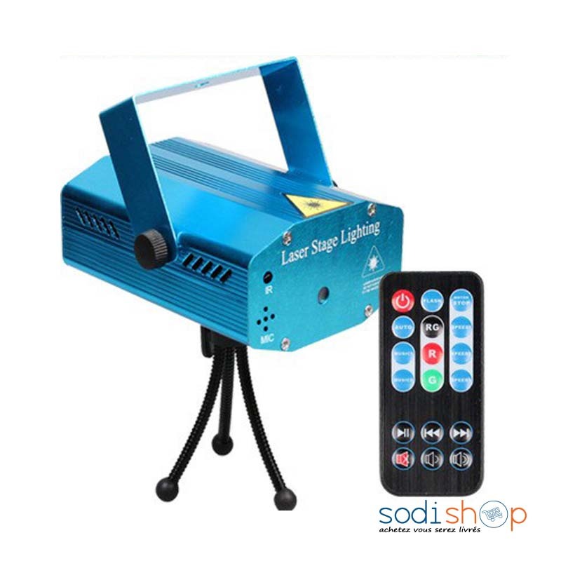 Jeu de Lumière - Projecteur Laser sur Scène Multicolore avec Télécommande – Image 2