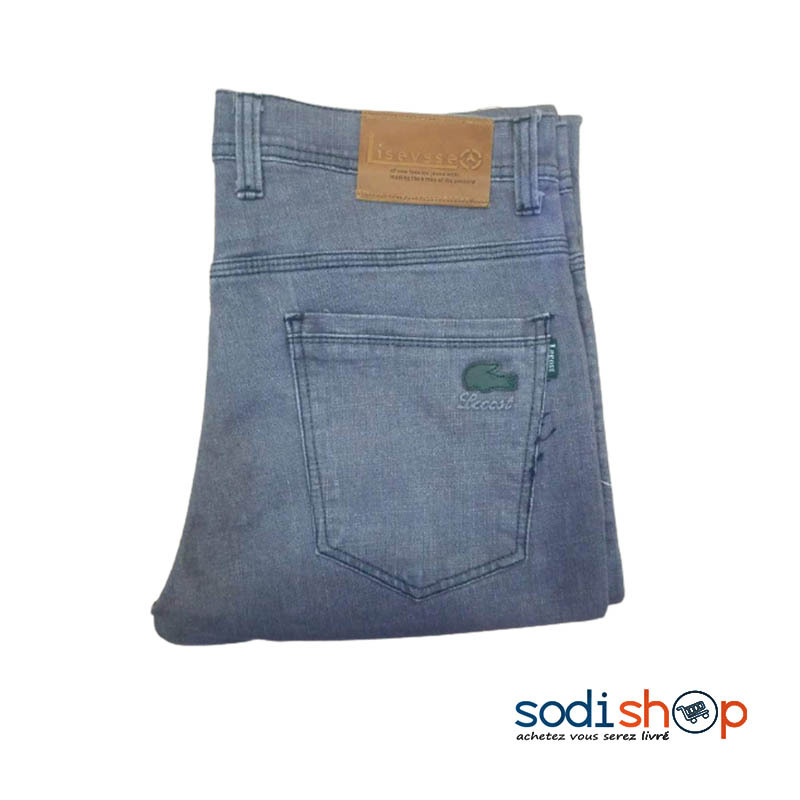 Jean Classique Couleur Blanc - Haute Qualité Pour Homme - OUJ00194