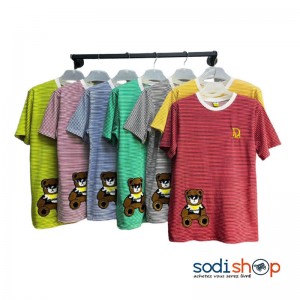 T-Shirt en Coton - Vêtement Chic Aux Couleurs Multiples - Manches Courtes Original Haute Qualité - OUJ00194
