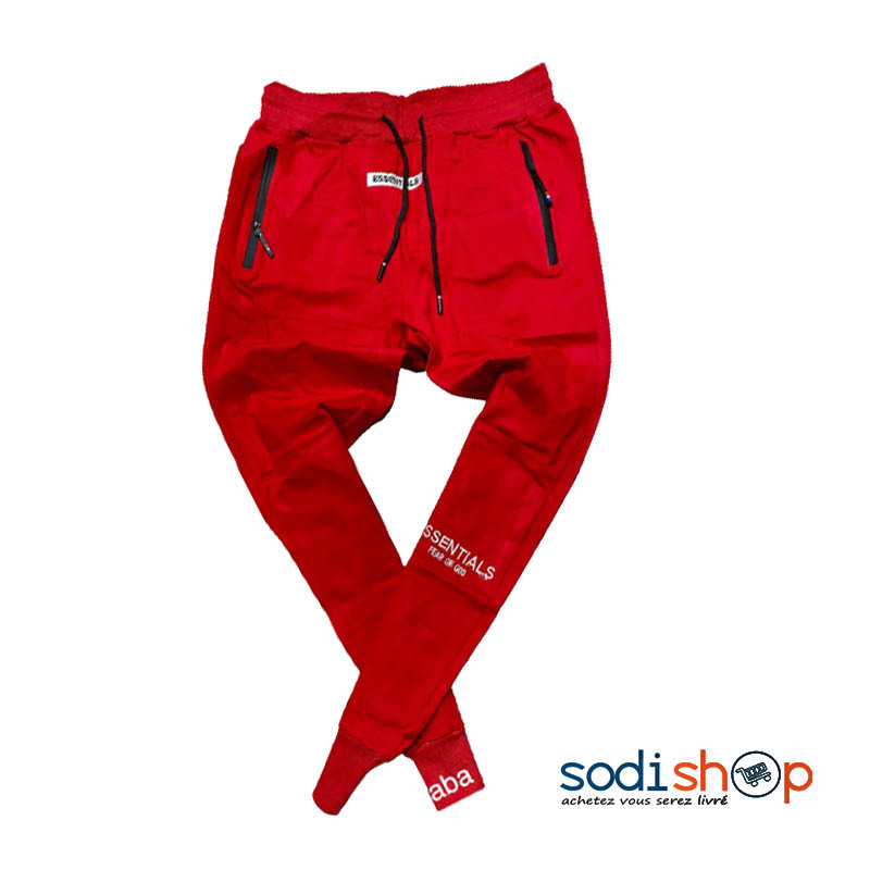Pantalon Jogging Sport Essentials Couleur Rouge - Vêtement Classique - OUJ00194