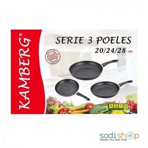 Poêles - Serie 3 - 20-24-28 Cm Fonte D'alu Kamberg - BZE00199