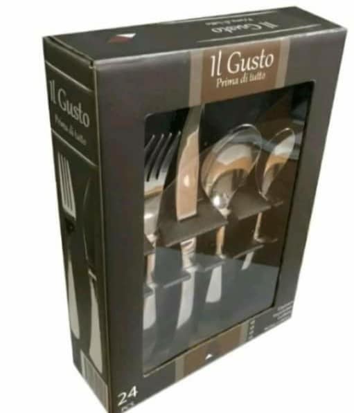 Kit Couverts de Table Amefa Instinct - Couverts en Argent- Ménagère 24 pièces Cuivre mat BZE00199