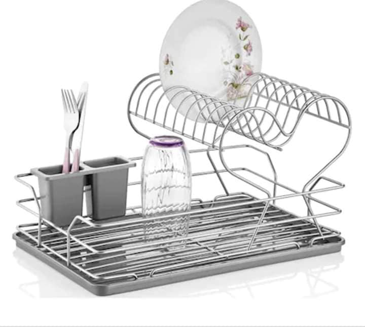 Sèche-Vaisselle Egouttoir en Acier Inoxydable Elégant BZE00199