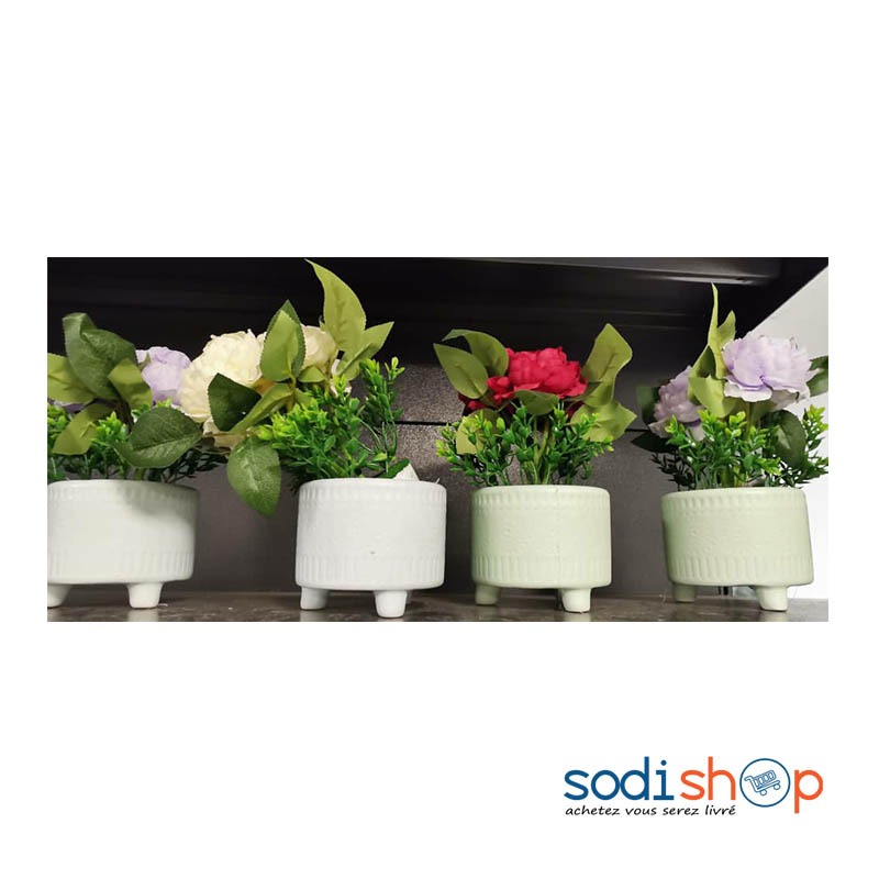 Pot de Fleur Synthétique - Plante Décorative Charmante Couleur Assortie SODICOO202
