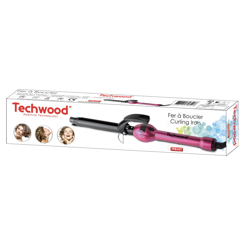 Fer à Boucler Pour Cheveux Techwood TFB-027 - Accessoire de Coiffure Curling Iron BZE00199
