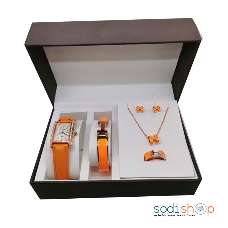 Coffret Cadeau Pour Femme Guess - Montre Bracelet avec Collier et Accessoires de Luxe Argenté MOH00203 – Image 2