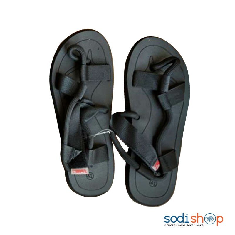 Sandales à Lanière - Chaussures Elégantes Couleur Noir SEY00201