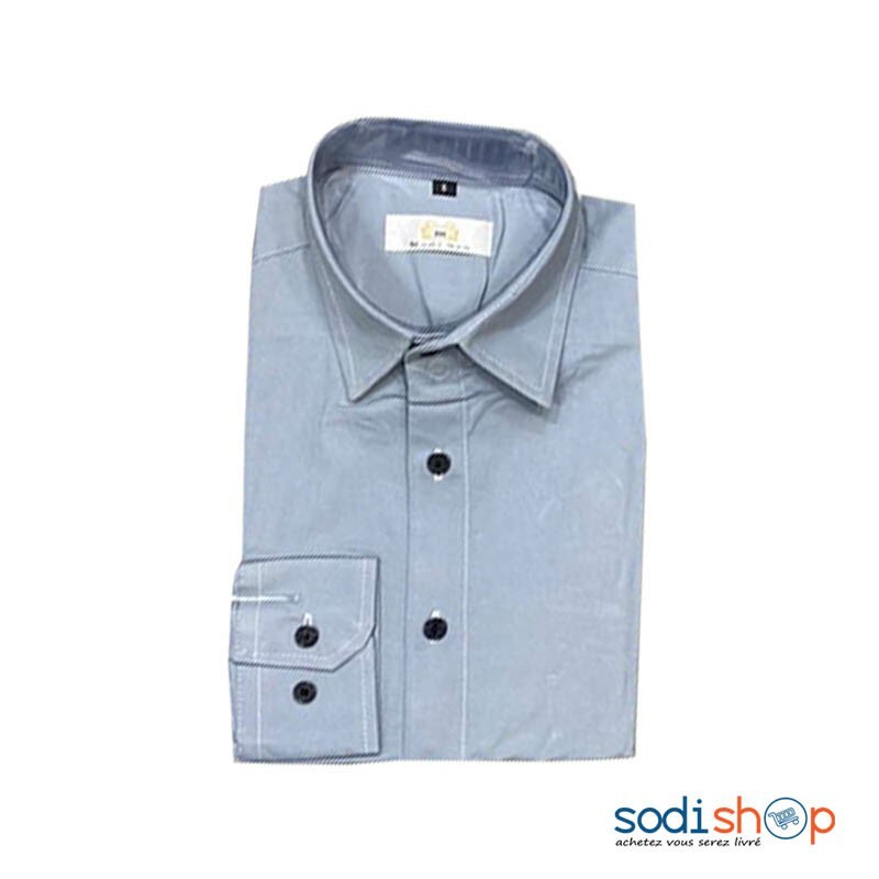 Chemise Pour Homme - Vêtement Chic Couleur Gris MOH00203