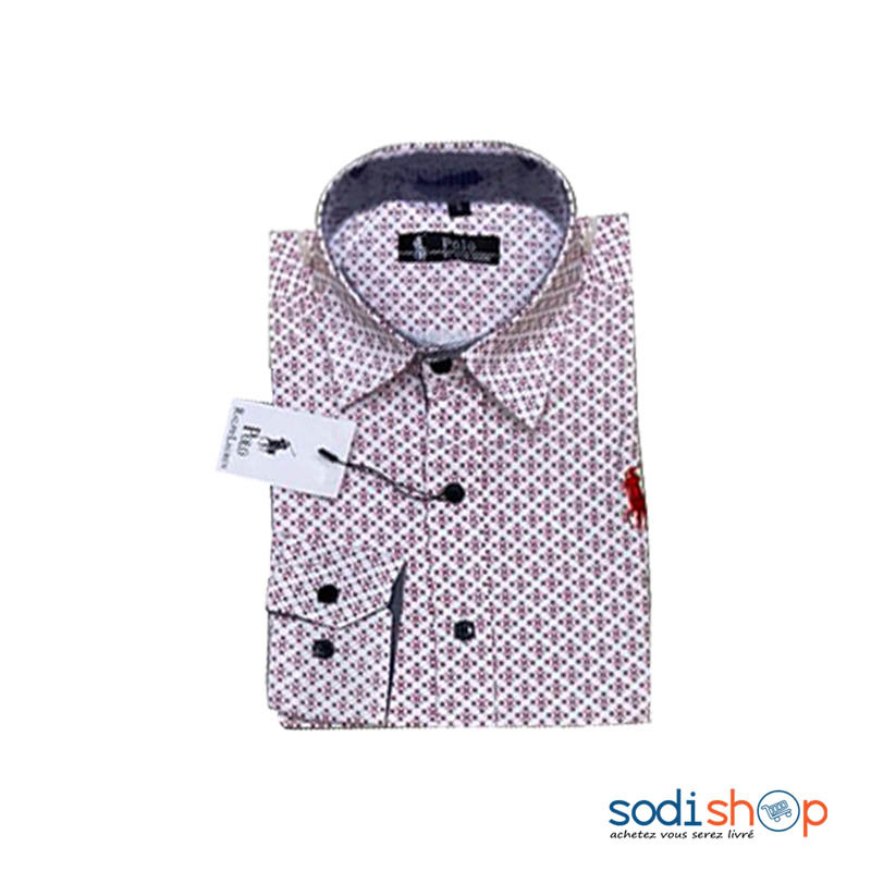 Chemise Pour Homme Polo - Vêtement à Imprimé Couleur Rouge MOH00203